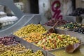 Olives. Of all varieties and in all shapes! Blacks, greens, bigs, little ones, Syrians, Arabs, Royalty Free Stock Photo