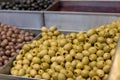 Olives. Of all varieties and in all shapes! Blacks, greens, bigs, little ones, Syrians, Arabs, Royalty Free Stock Photo