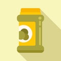 Olives can icon flat vector. Food pickle Royalty Free Stock Photo