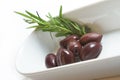 Olives in dish Royalty Free Stock Photo