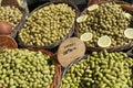 Olives at the farmers market in the Provence, France