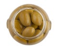 Olives in a glass jar