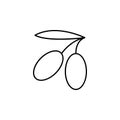 olives line icon. Element of fruits and vegetables for mobile concept and web apps. Thin line olives icon can be used for web and