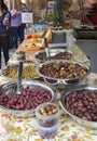 Olives on a market Stall