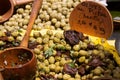 Olives on a Market stall Royalty Free Stock Photo