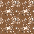 Olives oil seamless pattern Royalty Free Stock Photo