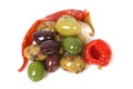 Olives and peppers Royalty Free Stock Photo