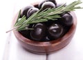 Olives and rosemary Royalty Free Stock Photo