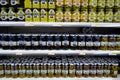 Olives displayed in supermarket