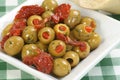 Olives stuffed with pimento Royalty Free Stock Photo