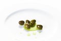 Olives in a white plate