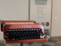 Olivetti Italian design typewriter- Italian design Royalty Free Stock Photo