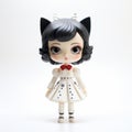 Olivia: A Cute Kitty Cat Doll In Monochromatic Black Dress