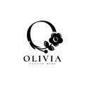 Olivia logo design template isolated on white background