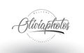 Olivia Personal Photography Logo Design with Photographer Name.