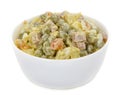 Olivie salad in bowl Royalty Free Stock Photo