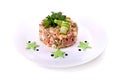 Olivier salad with green stars
