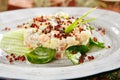 Olivier Salad with Salmon Royalty Free Stock Photo