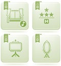 Olivine 2D Squared Icons Set: Hotel