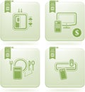 Olivine 2D Squared Icons Set: Hotel