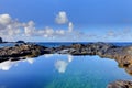 Olivine Pools rocks and ocean. West Maui, Hawaii Royalty Free Stock Photo