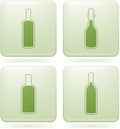 Olivine Square 2D Icons Set: Alcohol bottles