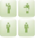 Olivine Square 2D Icons Set: Occupation Royalty Free Stock Photo