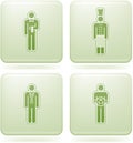 Olivine Square 2D Icons Set: Occupation