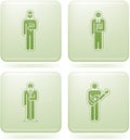 Olivine Square 2D Icons Set: Occupation Royalty Free Stock Photo