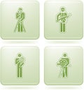 Olivine Square 2D Icons Set: Occupation Royalty Free Stock Photo