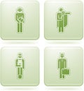 Olivine Square 2D Icons Set: Occupation Royalty Free Stock Photo