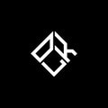 OLK letter logo design on black background. OLK creative initials letter logo concept. OLK letter design Royalty Free Stock Photo