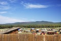 Overview of the siberian village of Khuzir on Olkhon Island, Baikal Lake, Russia Royalty Free Stock Photo