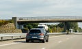 Olkswagen Scirocco sport german car on A4 autoroute