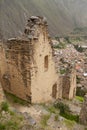 Ollantaytambo Archaeological Site, Pinkuylluna Inca ruins, Peru Royalty Free Stock Photo