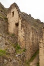 Ollantaytambo Archaeological Site, Pinkuylluna Inca ruins, Peru Royalty Free Stock Photo