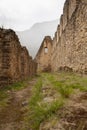 Ollantaytambo Archaeological Site, Pinkuylluna Inca ruins, Peru Royalty Free Stock Photo