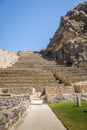 Ollantaytambo Inca ruins and Terraces - Ollantaytambo, Sacred Valley, Peru Royalty Free Stock Photo