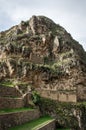 Ollantaytambo - old Inca fortress in the Sacred Valley in Andes Royalty Free Stock Photo