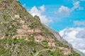 Ollantaytambo - old Inca fortress in the Sacred Valley in Andes, Cusco, Peru Royalty Free Stock Photo