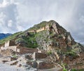 Ollantaytambo - old Inca fortress in the Sacred Valley in Andes Royalty Free Stock Photo