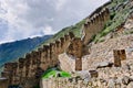 Ollantaytambo - old Inca fortress in the Sacred Valley in Andes Royalty Free Stock Photo