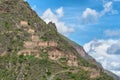 Ollantaytambo - old Inca fortress in the Sacred Valley in  Andes, Cusco, Peru Royalty Free Stock Photo