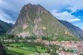 Ollantaytambo - old Inca fortress in the Sacred Valley in Andes, Cusco, Peru Royalty Free Stock Photo