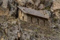 Ollantaytambo, Peru. Pinkuylluna, Inca storehouses in the Sacred Valley