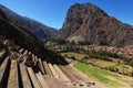 Ollantaytambo sanctuary peru inkas ruins Royalty Free Stock Photo