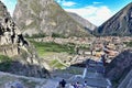 View Ollantaytambo from the hill of the Temple-peru-228