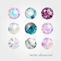 ÃÂ¡ollection of different colour vector gemstones