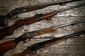 ollection of hunting rifles