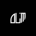 OLM letter logo design on BLACK background. OLM creative initials letter logo concept. OLM letter design
